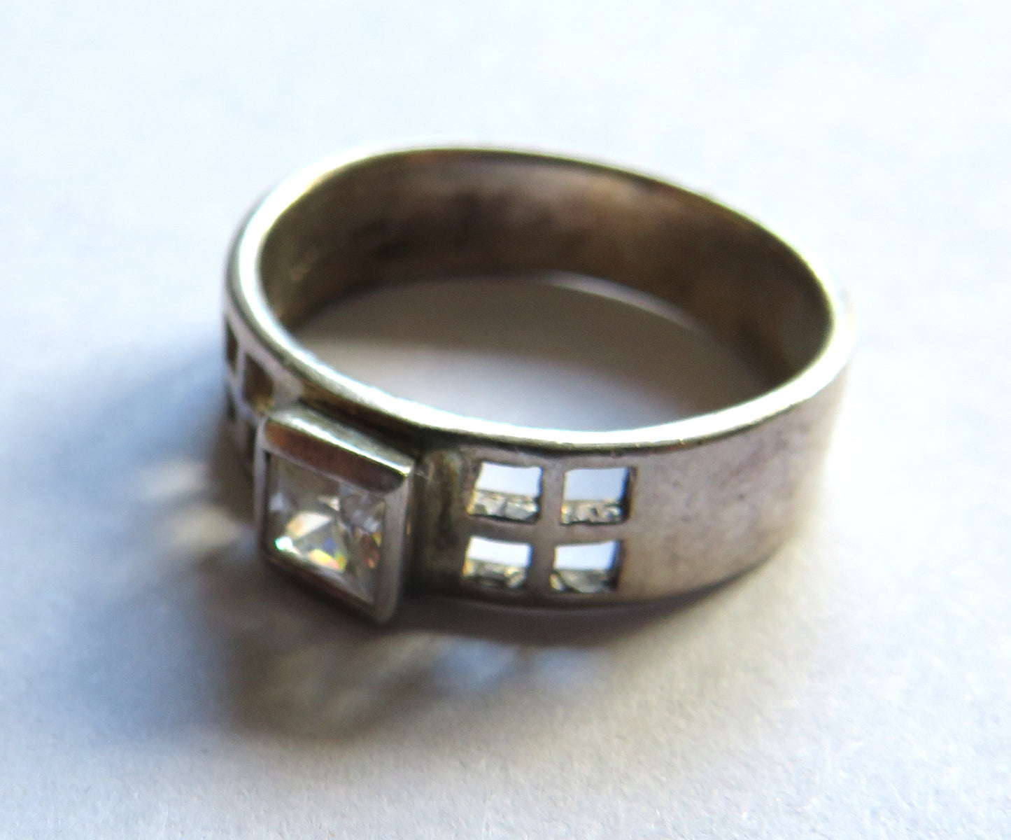 Ladies Sterling Silver Ring In Mackintosh Style By Kit Heath 1999 UK Size - P