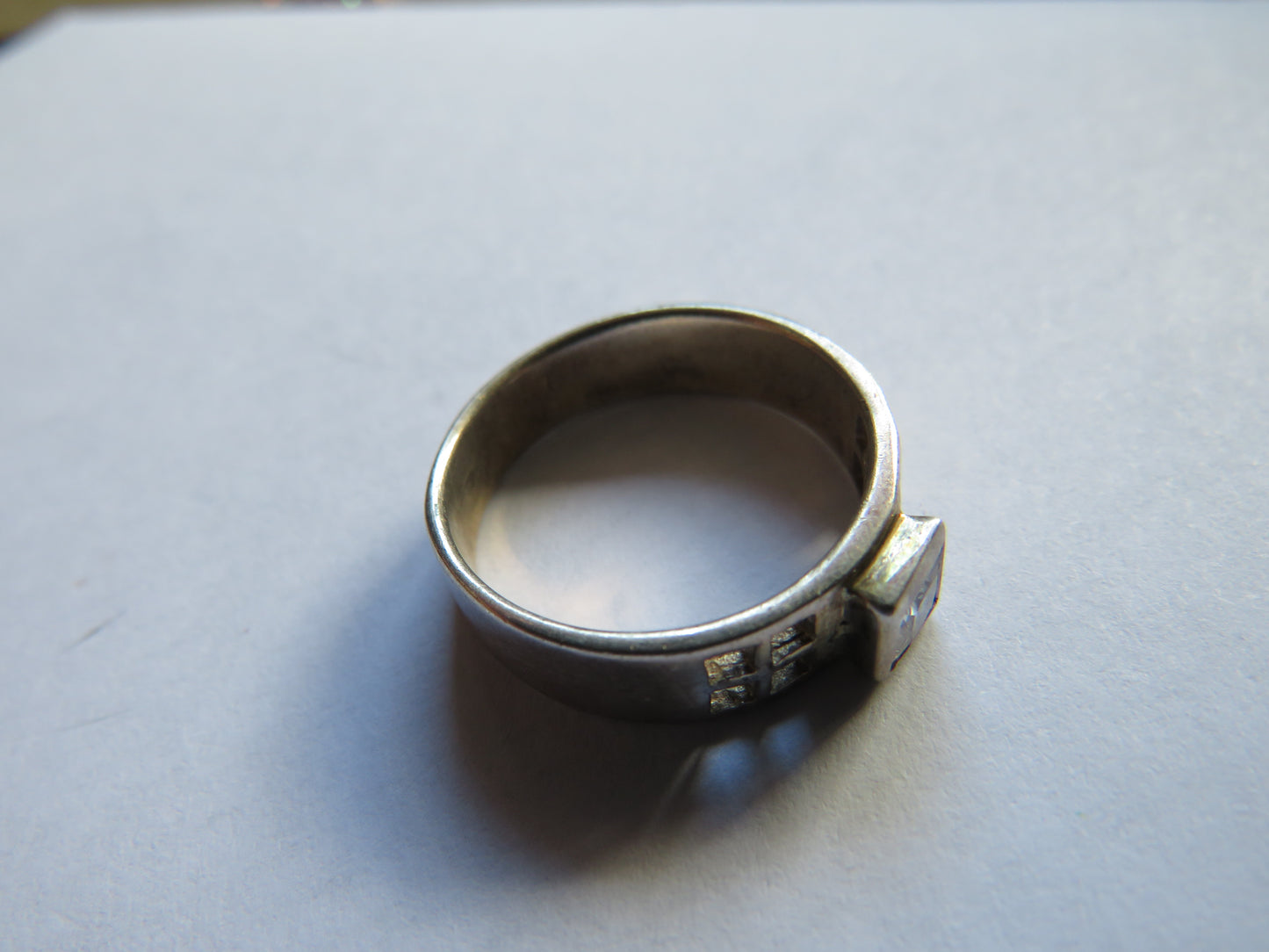 Ladies Sterling Silver Ring In Mackintosh Style By Kit Heath 1999 UK Size - P