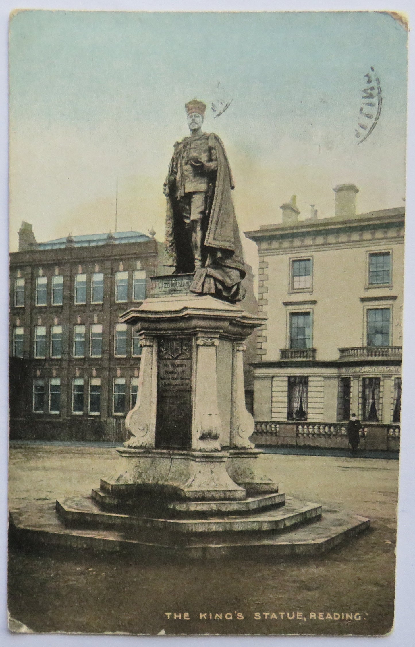 Vintage Postcard of The King's Statue, Reading, 1905