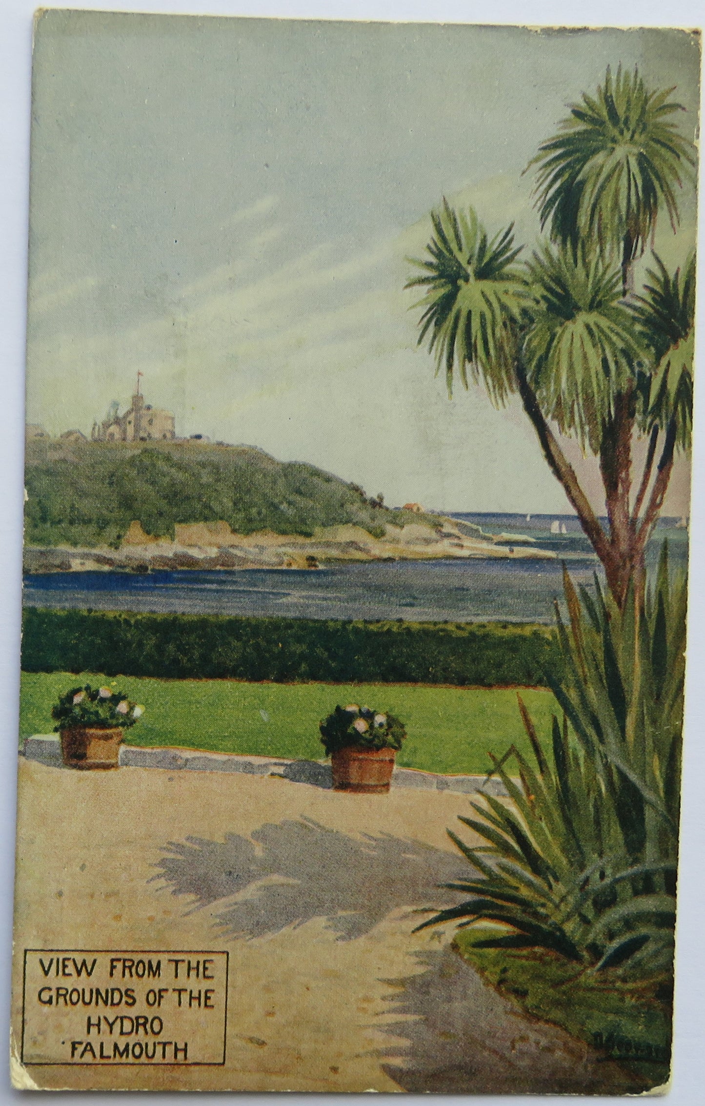 Vintage Postcard of Views from the Grounds of the Hydro, Falmouth