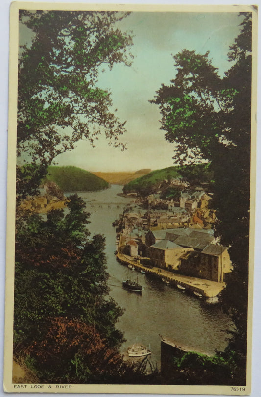 Vintage Postcard of East Looe & River, 1939
