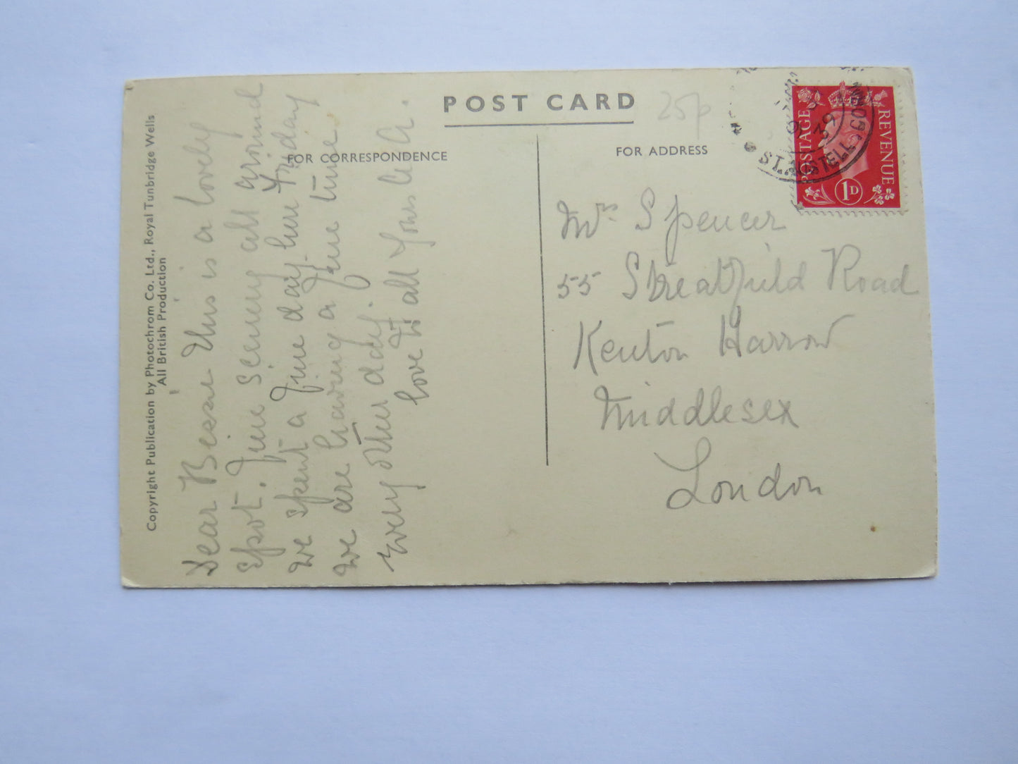 Vintage Postcard of East Looe & River, 1939