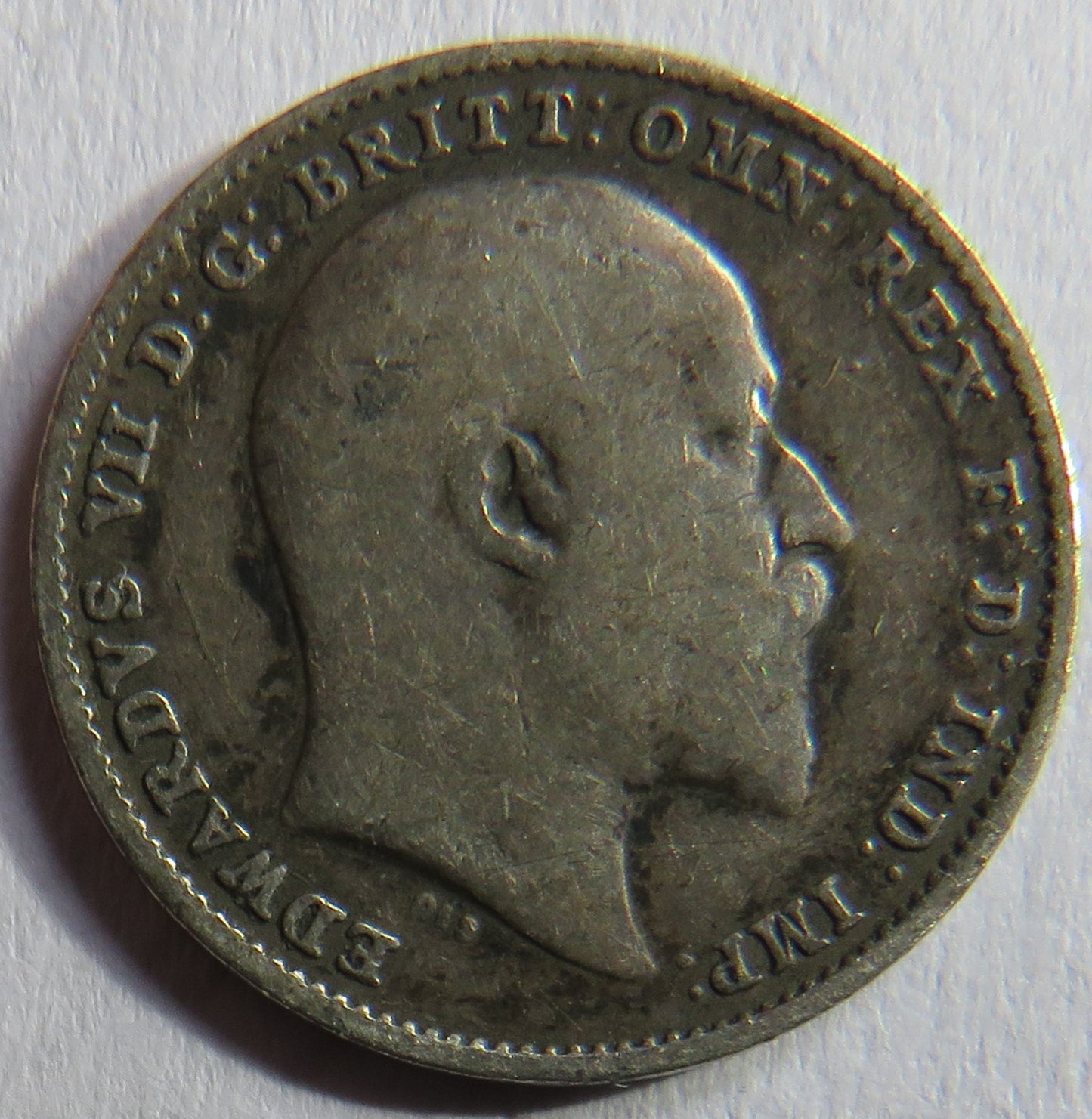 1909 King Edward VII Silver Threepence Coin - Great Britain