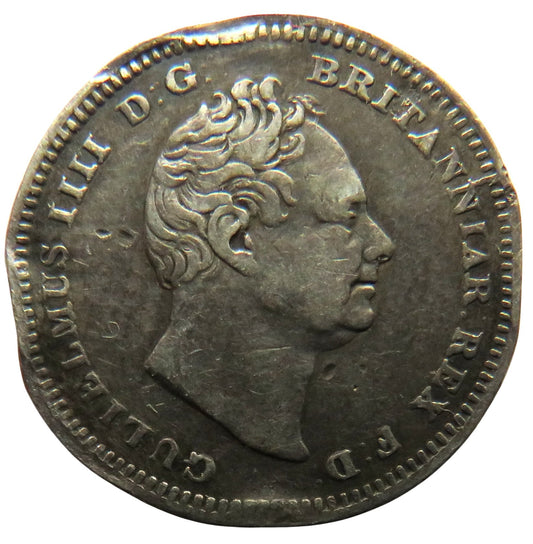 1837 King William IV Silver Threepence Coin - Great Britain