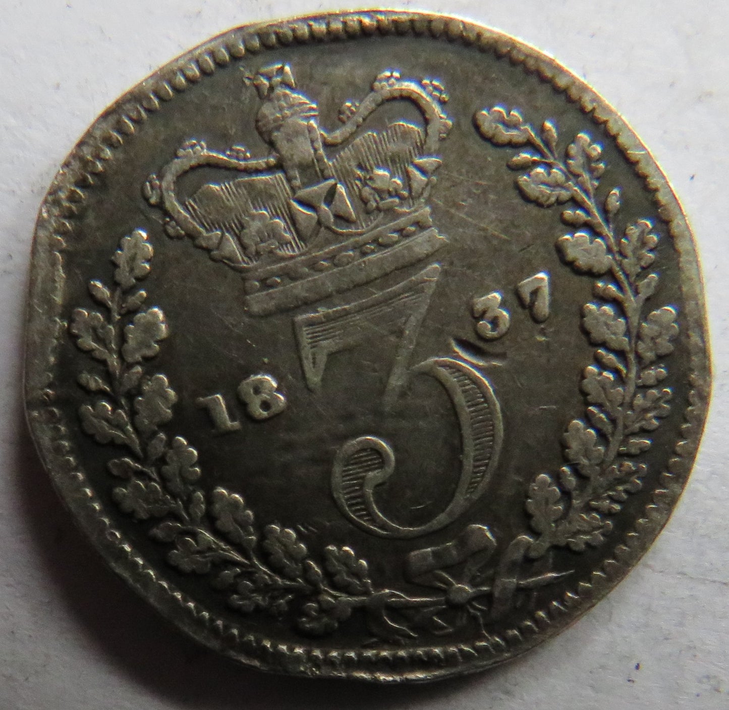 1837 King William IV Silver Threepence Coin - Great Britain