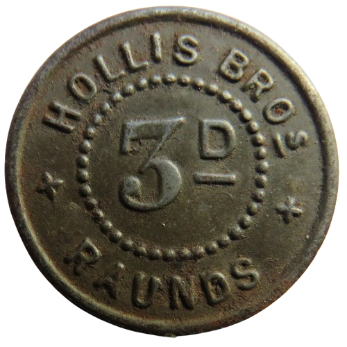 Hollis Brothers Raunds 3d Vintage Token