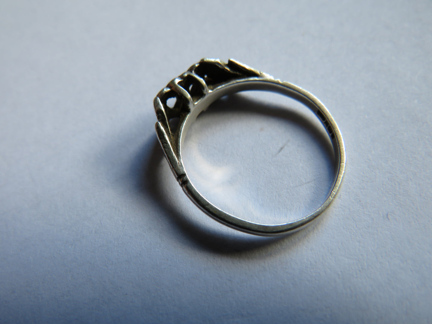 Ladies Sterling Silver Heart Design Ring Fully Hallmarked UK Size - O
