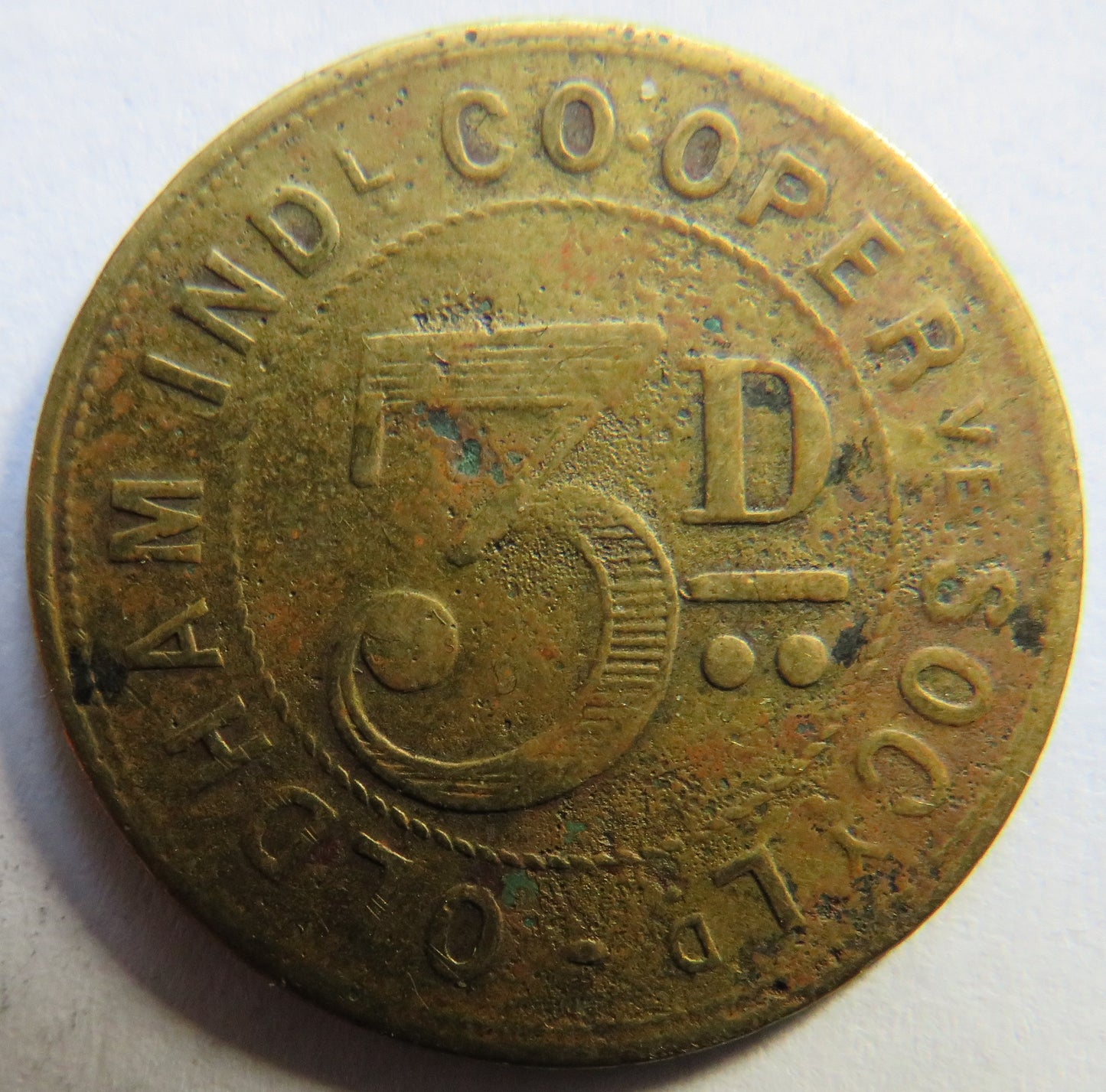Oldham Industrial Cooperative Society 3s Token