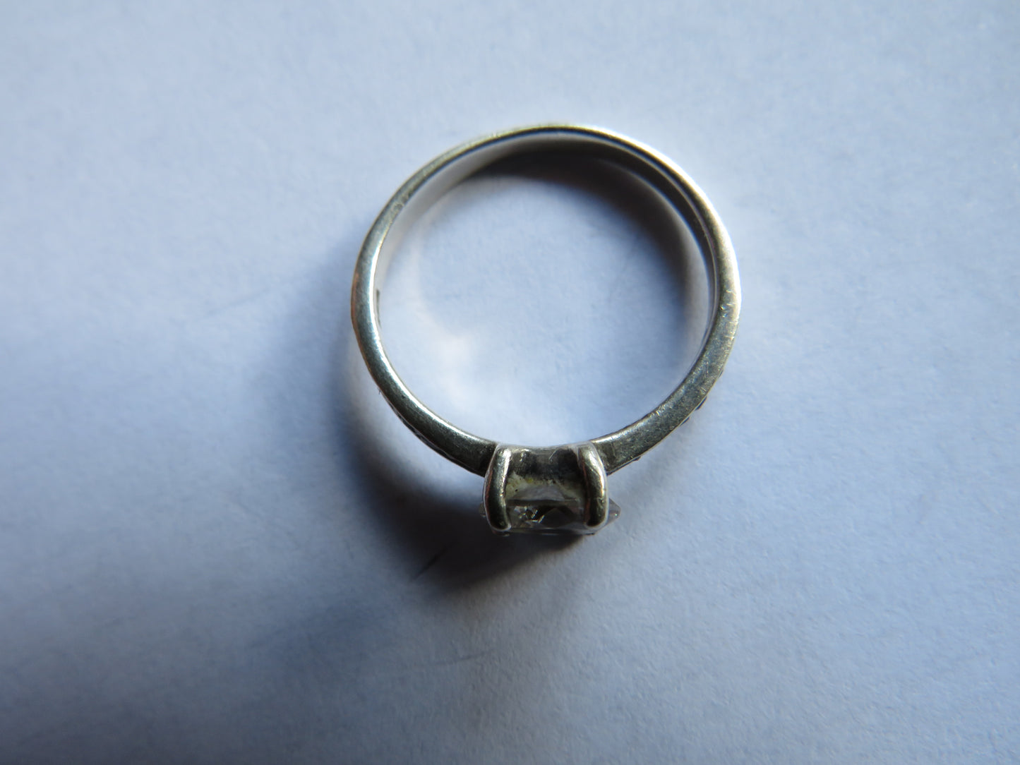 Ladies Sterling Silver & CZ Ring UK Size P