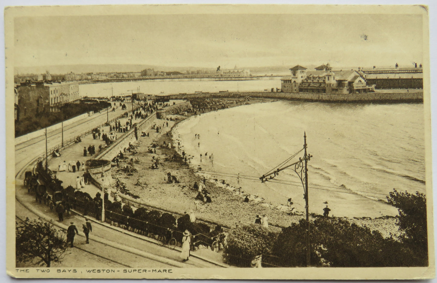 Vintage Postcard of The Two Bays, Weston-Super-Mare