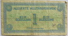 Load image into Gallery viewer, 1944 Austria Allied Military Authority One Schilling Banknote
