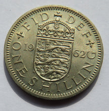 Load image into Gallery viewer, 1962 Queen Elizabeth II Shilling Coin (English Reverse) High Grade
