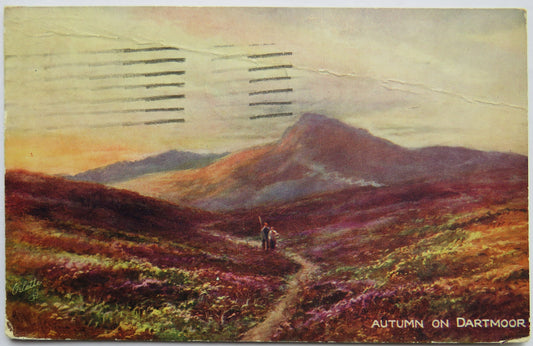 Vintage Postcard of Autumn on Dartmoor, 1920