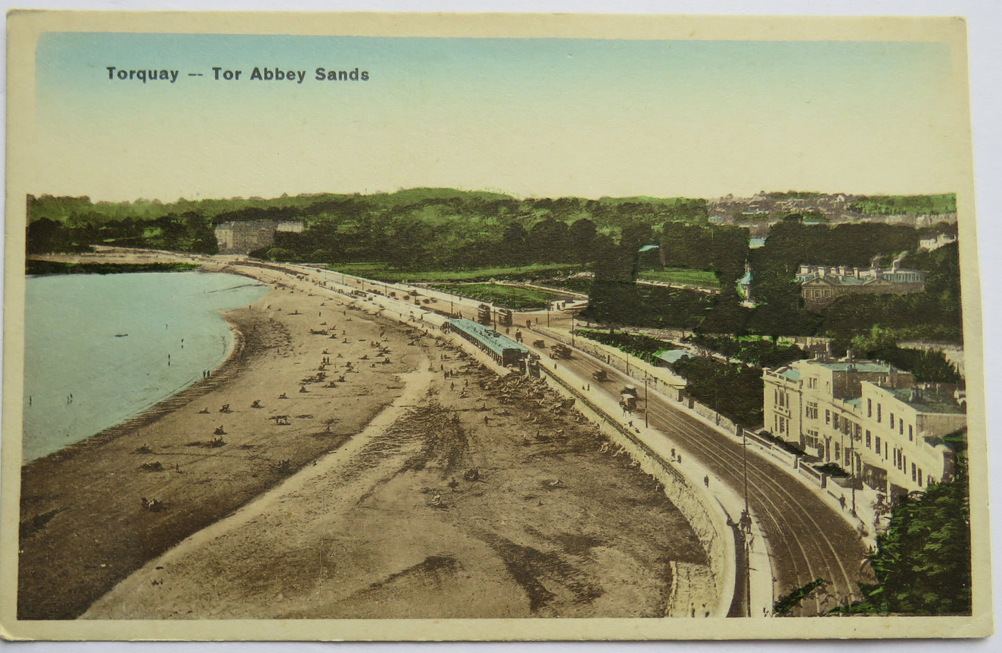 Vintage Postcard of Torquay - Tor Abbey Sands