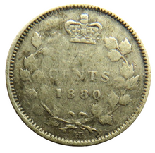 Load image into Gallery viewer, 1880-H Queen Victoria Canada Silver 5 Cents Coin
