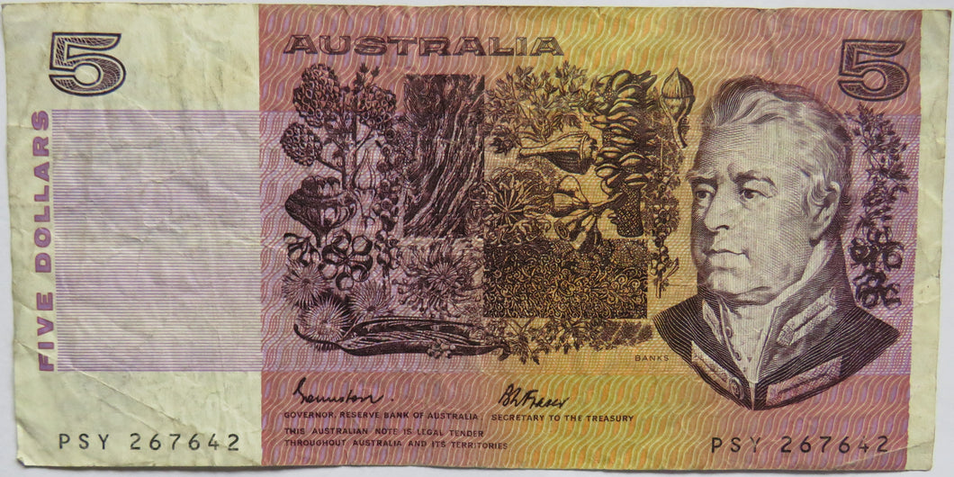 Australia $5 Five Dollars Banknote