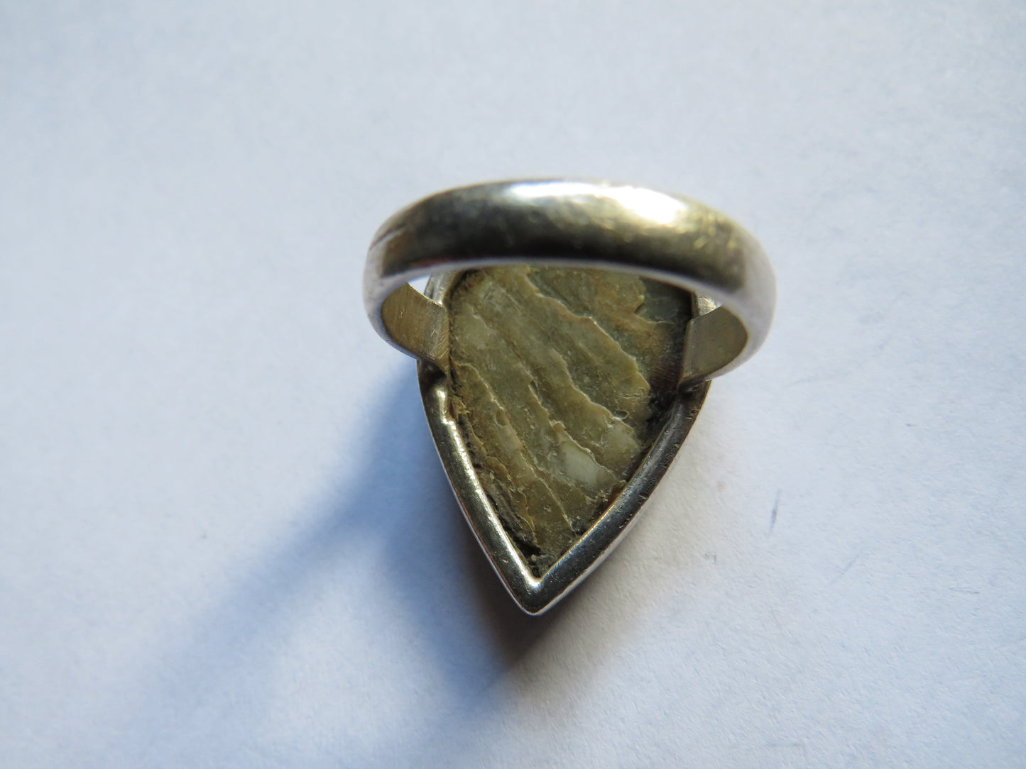 Ladies Sterling Silver & Mother of Pearl Ring UK Size - O 1/2