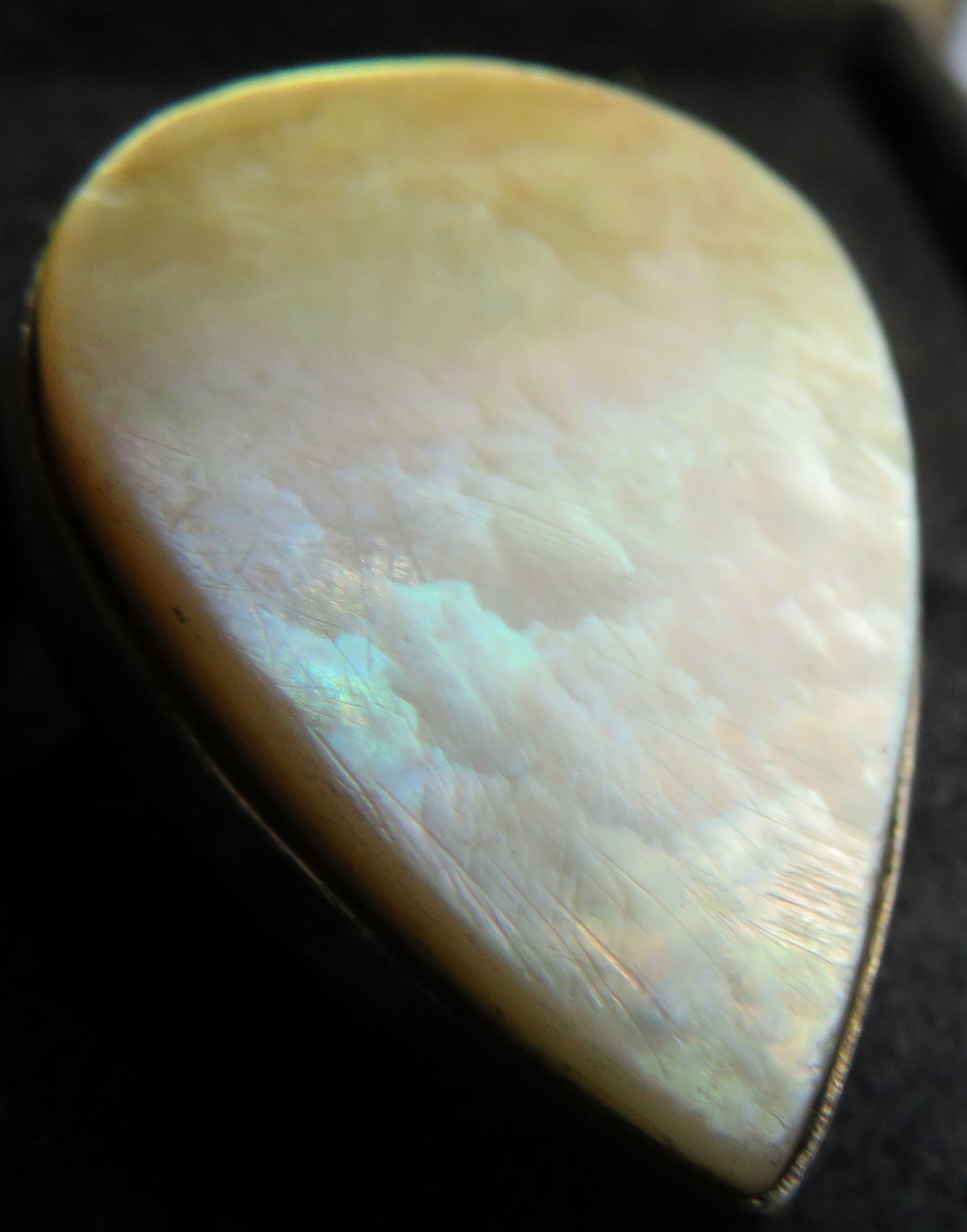 Ladies Sterling Silver & Mother of Pearl Ring UK Size - O 1/2