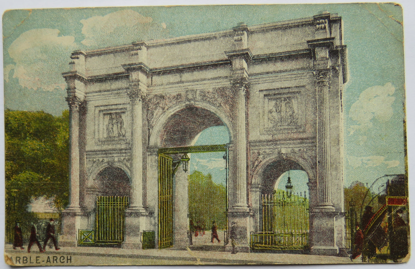 Vintage Postcard of Marble Arch