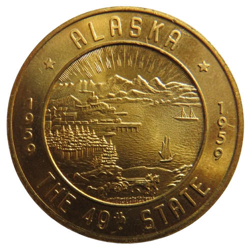 Alaska The 49th State 1959 Commemorative Medal / Token