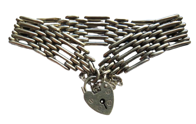 Vintage Sterling Silver Ladies Gate Bracelet