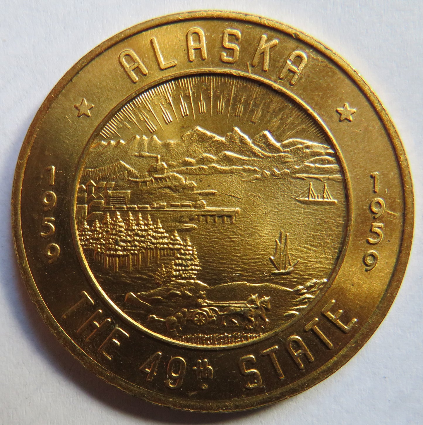 Alaska The 49th State 1959 Commemorative Medal / Token