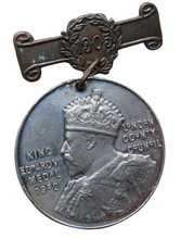 Load image into Gallery viewer, 1905 King Edward VII Medal London County Council For Punctual Attendance
