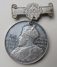 Load image into Gallery viewer, 1906 King Edward VII Medal London County Council For Punctual Attendance
