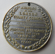 Load image into Gallery viewer, 1909-10 King Edward VII Medal London County Council For Punctual Attendance
