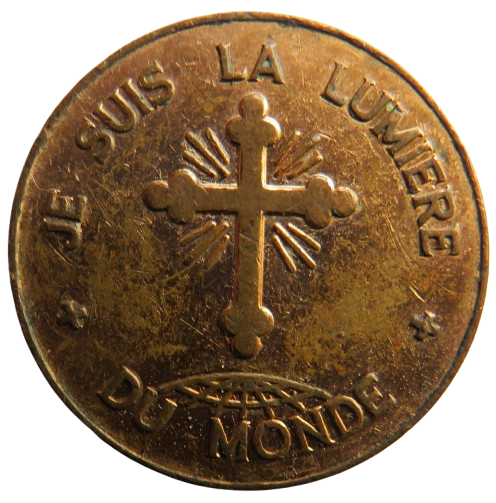 Vintage France Religious Token Religieux Trésor de l Esperance 1970