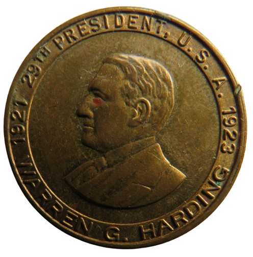 1921-1923 29th President U.S.A. Warren G. Harding Commemorative Medal
