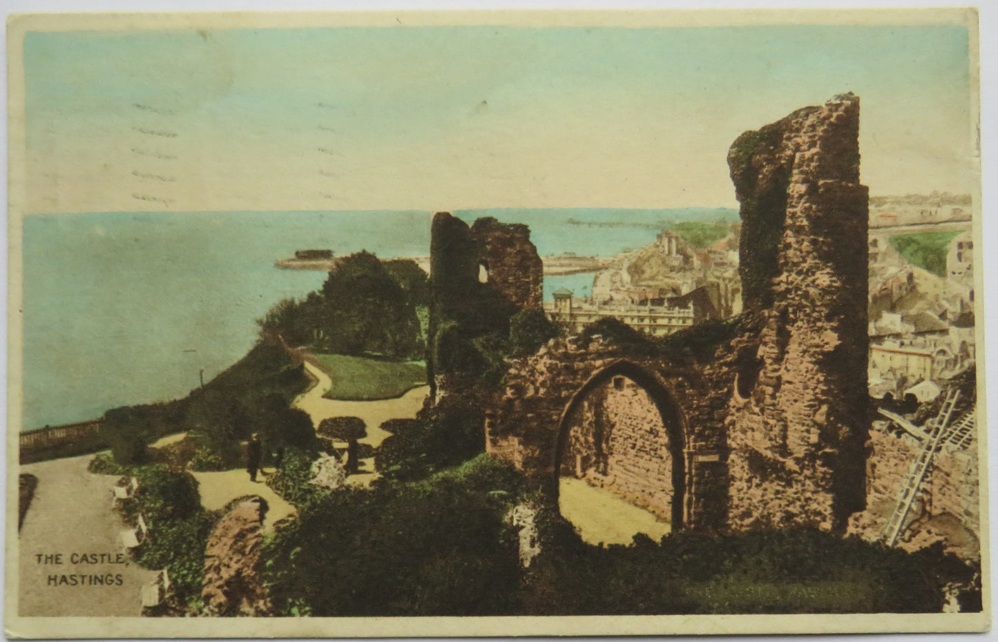 Vintage Postcard of The Castle, Hastings, 1925
