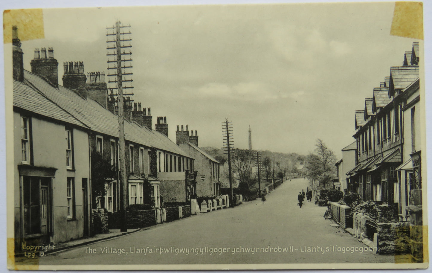 Vintage Postcard of The Village Llanfairpwllgwyngyllgogerychwyrndrobwllllan-llantysiliogogogoch