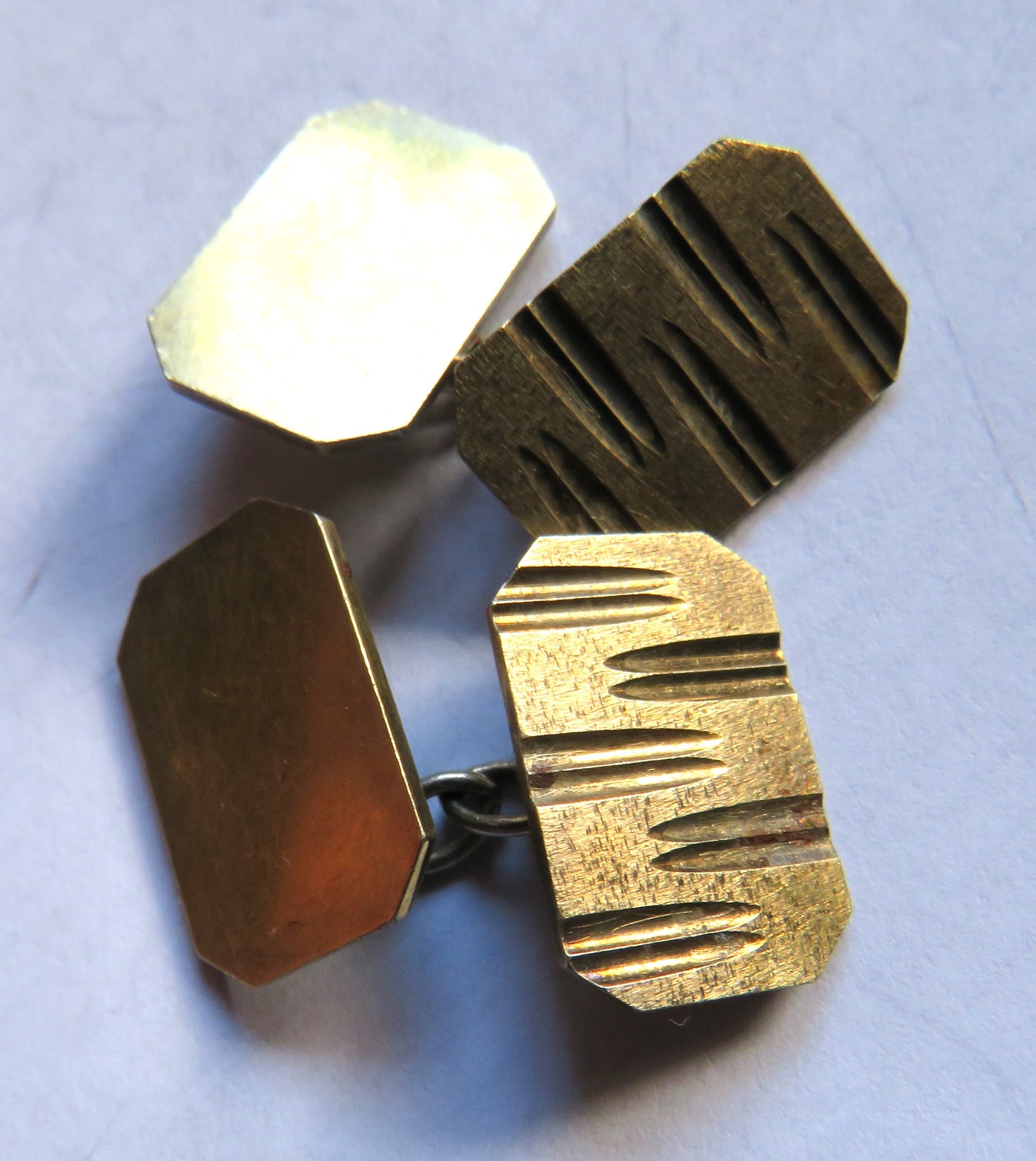 Vintage Pair of Men's Cufflinks 9ct on Sterling Silver