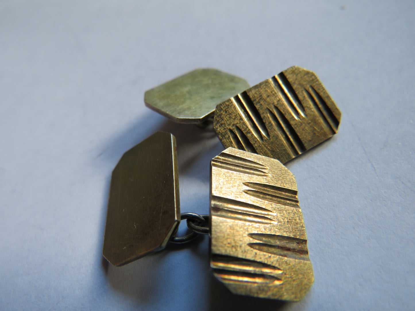Vintage Pair of Men's Cufflinks 9ct on Sterling Silver