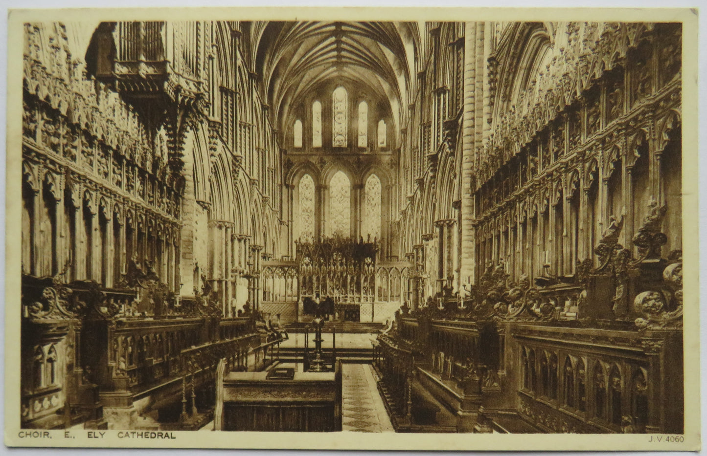 Vintage Postcard of Choir, E, Ely Cathedral