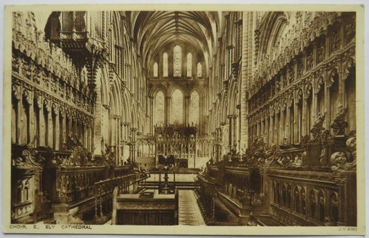 Vintage Postcard of Choir, E, Ely Cathedral