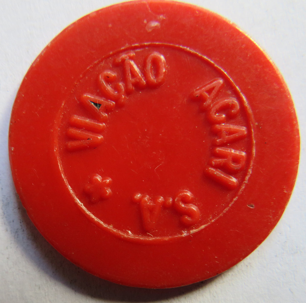 Viaco Acari S.A Vintage Brazil Transport Plastic Token