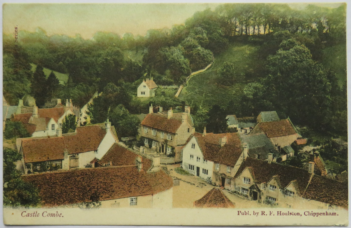 Vintage Postcard of Castle Combe. Publ. by R. F. Houlston, Chippenham