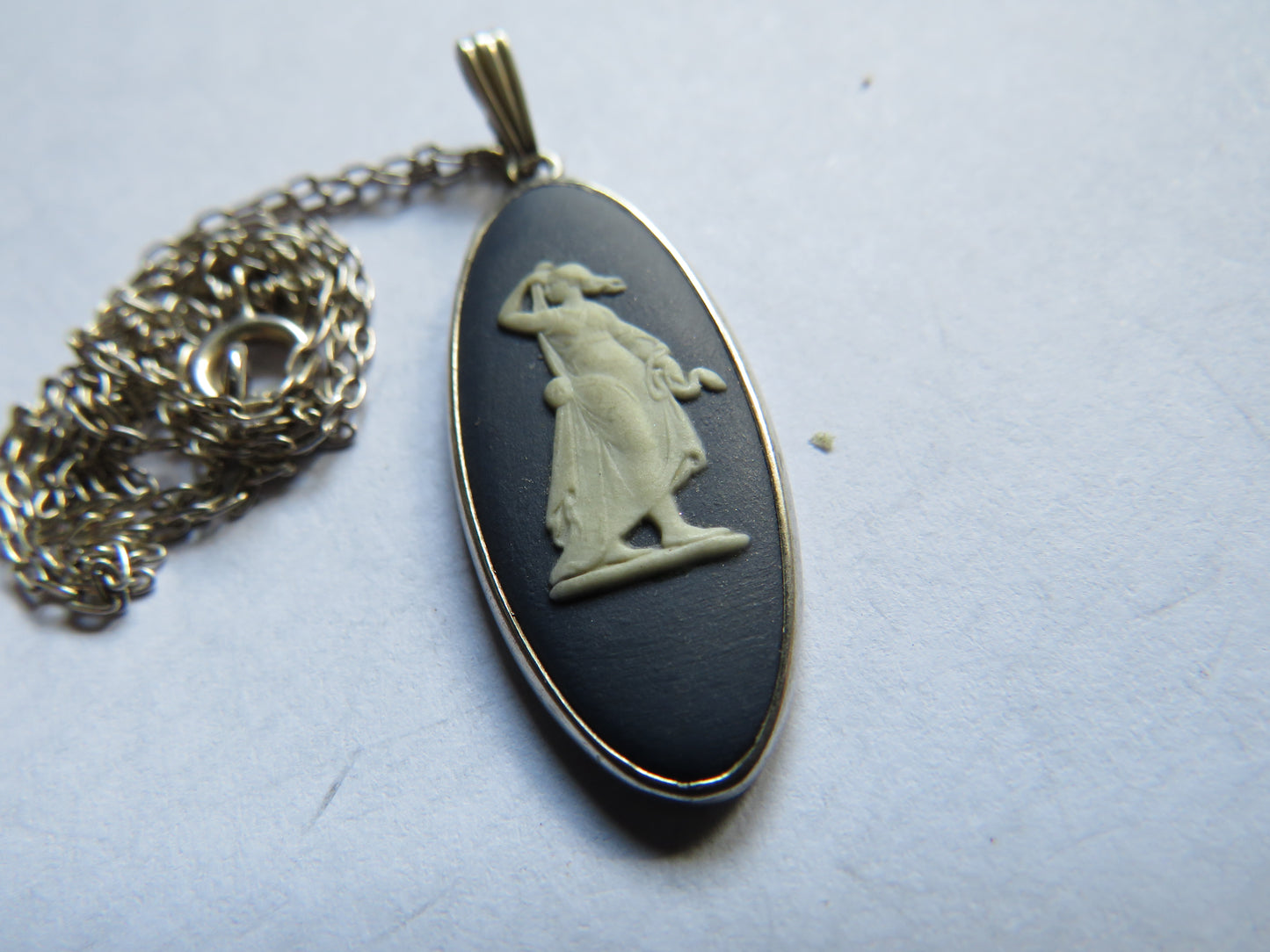 Ladies Silver Necklace With Wedgwood Pendant