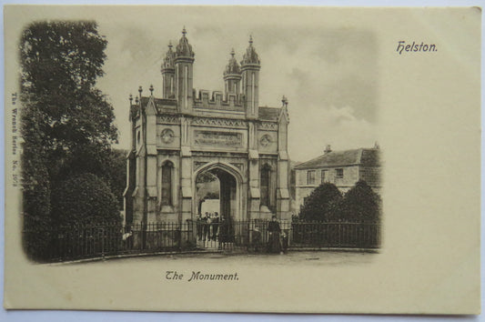 Vintage Postcard of The Monument, Helston