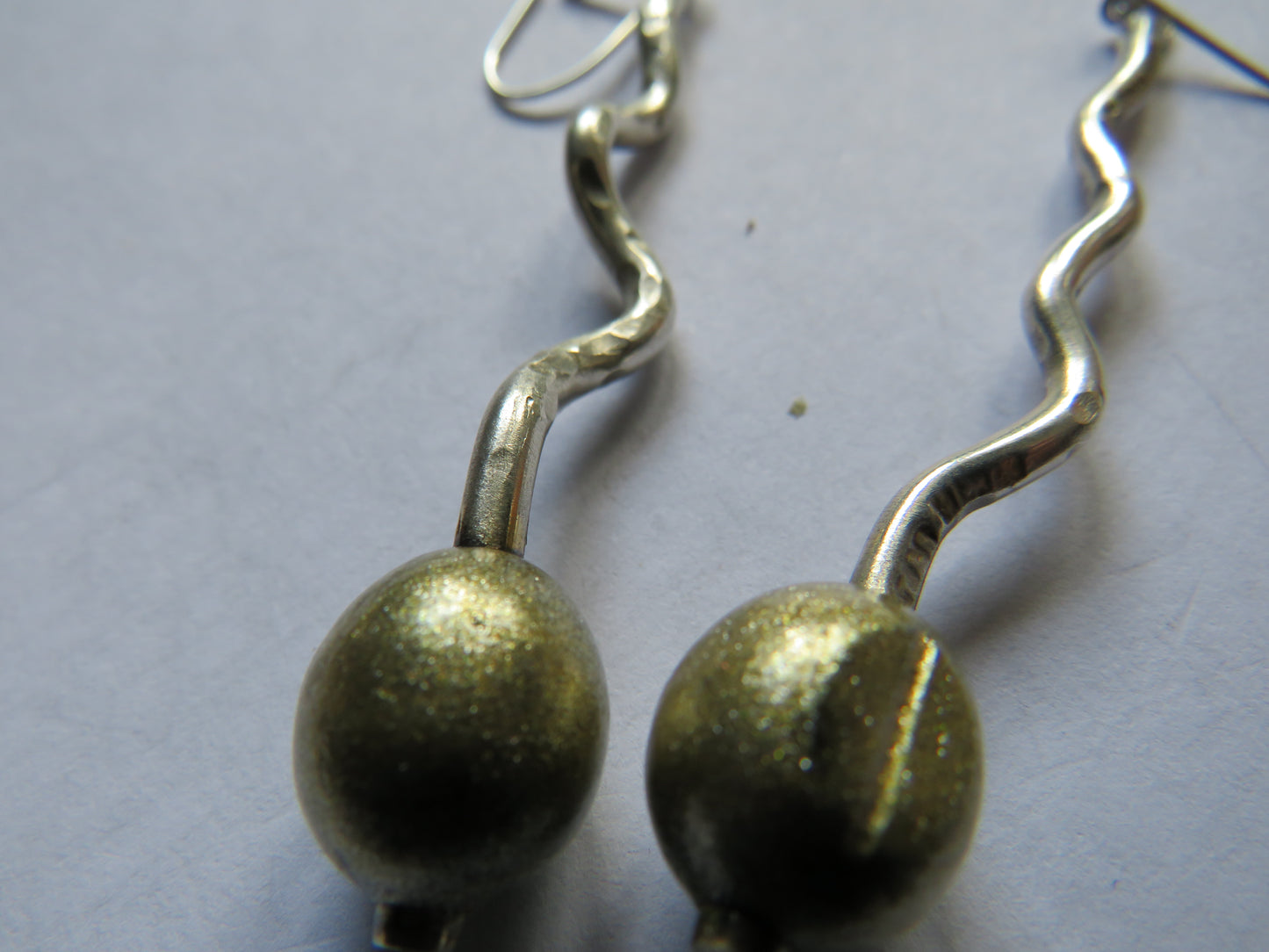 Unusual Modernist Sterling Silver Hallmarked Earrings
