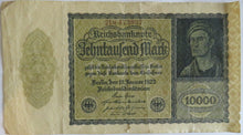 Load image into Gallery viewer, 1922 Germany 10000 Mark Banknote
