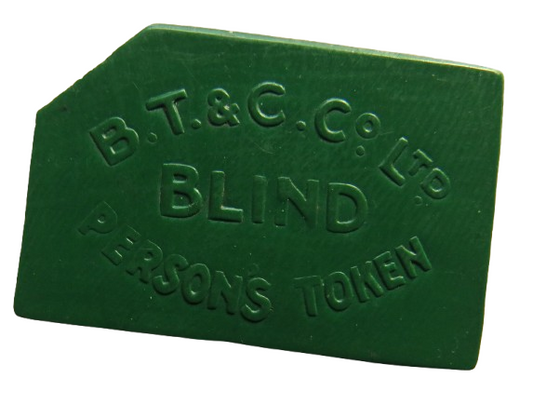 B.T. & C. Co Ltd Blind Persons 2d Token