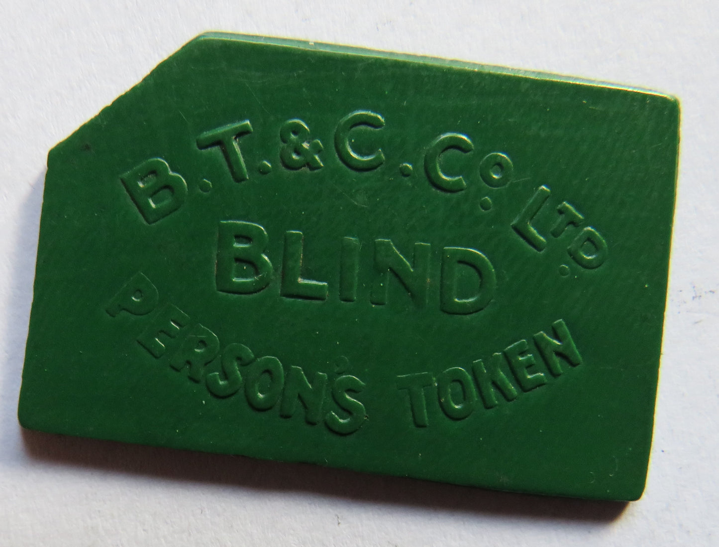 B.T. & C. Co Ltd Blind Persons 2d Token