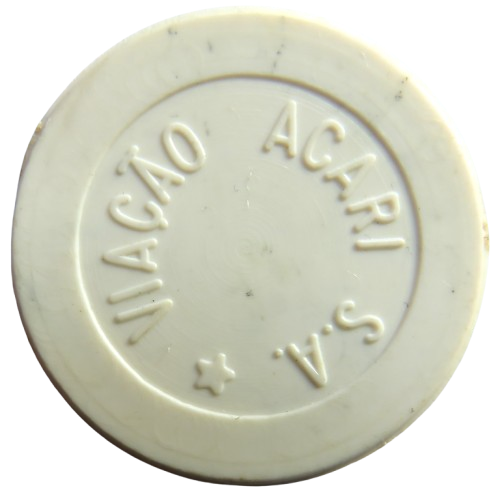 Viaco Acari S.A Vintage Brazil Transport Plastic Token