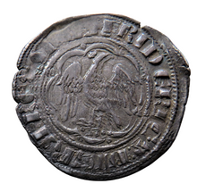 Load image into Gallery viewer, 1296-1327 Sicily Frederick III Pierreale Messina Hammered Silver Coin
