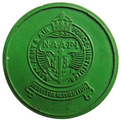 N.A.A.F.I. / Naafi Egypt Green Plastic Vintage Token