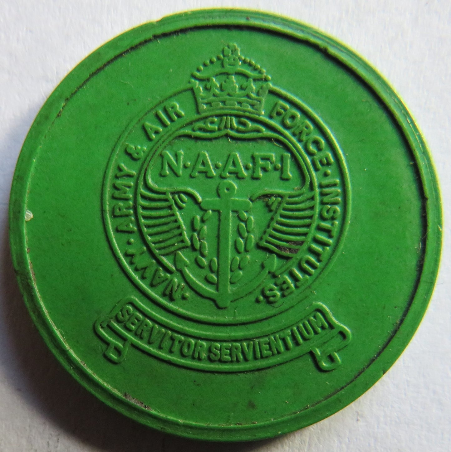 N.A.A.F.I. / Naafi Egypt Green Plastic Vintage Token