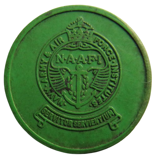 N.A.A.F.I. / Naafi Egypt Green Plastic Vintage Token